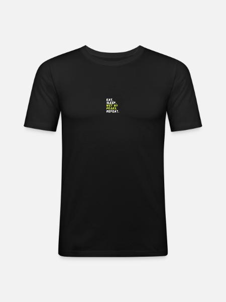 Domestic pear cultivation orchard - Men's Slim Fit T-Shirt - black