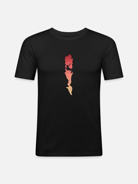 Klettern Bergsteigen Felsklettern Kletterer - Männer Slim Fit T-Shirt - Schwarz