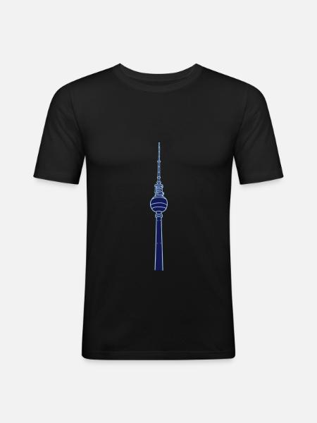 Fernsehturm Berlin 2 - Männer Slim Fit T-Shirt -