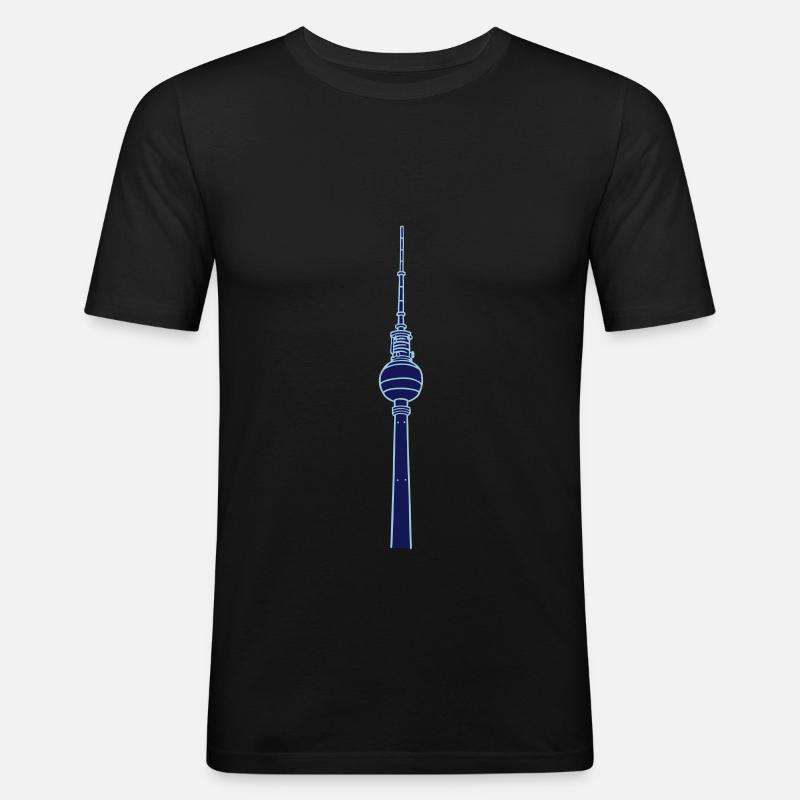 Fernsehturm Berlin 2 - Männer Slim Fit T-Shirt - undefined