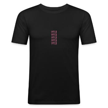 Vacation 1973 - Men's Slim Fit T-Shirt - black - Front - Nik (191cm)