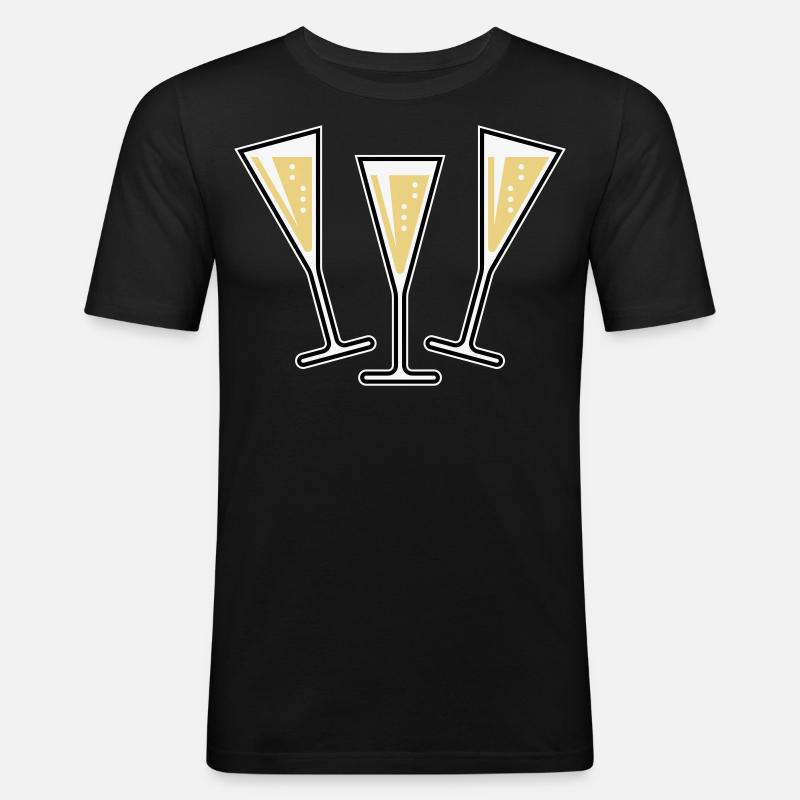 XAufUnsDrei ! (3) - T-shirt près du corps Homme - noir