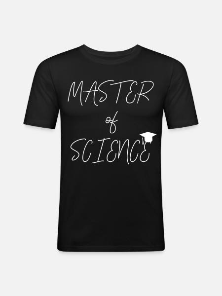 Master of Science SHirt - Men's Slim Fit T-Shirt - black