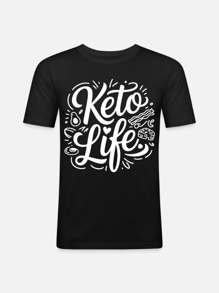 Keto Life Doodle - Men's Slim Fit T-Shirt - black