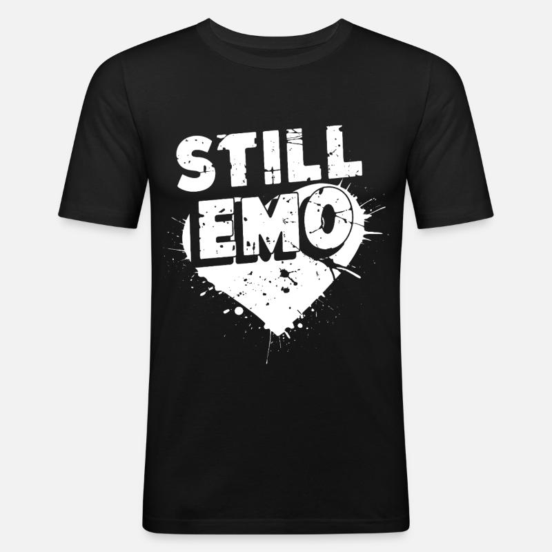 Toujours Emo ! Emo Goth Alternative - T-shirt près du corps Homme - noir