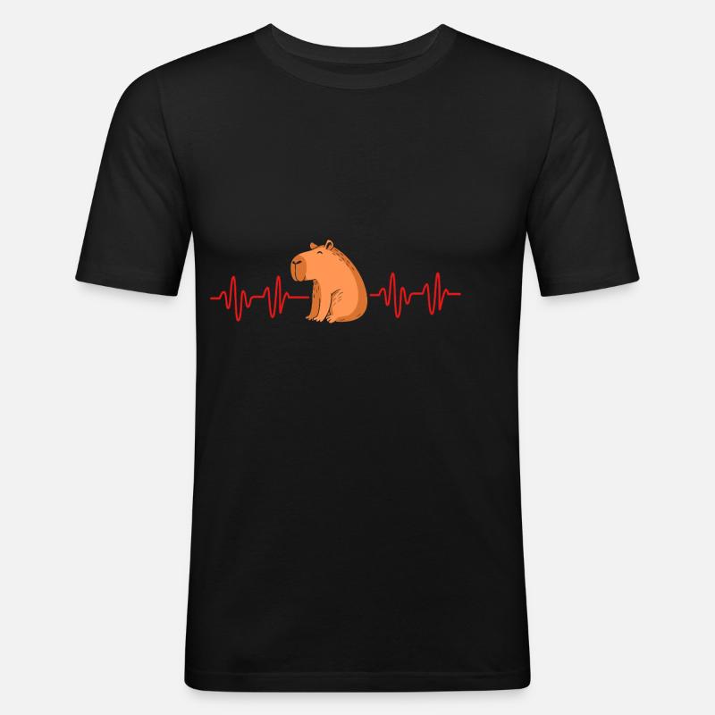 Capibara Capybara - Männer Slim Fit T-Shirt - Schwarz