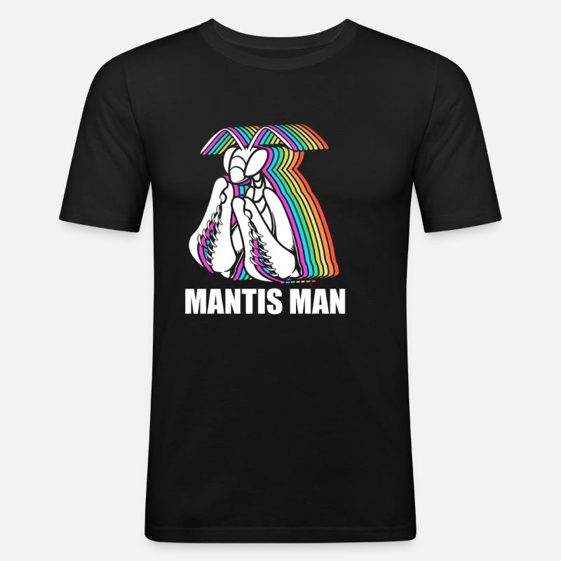 Gottesanbeter Gottesanbeterin Mantis - Männer Slim Fit T-Shirt - Schwarz
