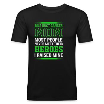 Gallenkrebs - Männer Slim Fit T-Shirt - Schwarz - Vorne - Nik (191cm)