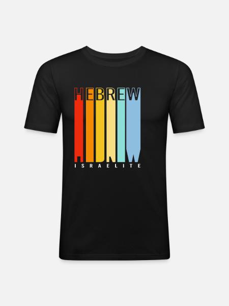 Judaïsme juif Yeshua - T-shirt près du corps Homme - noir