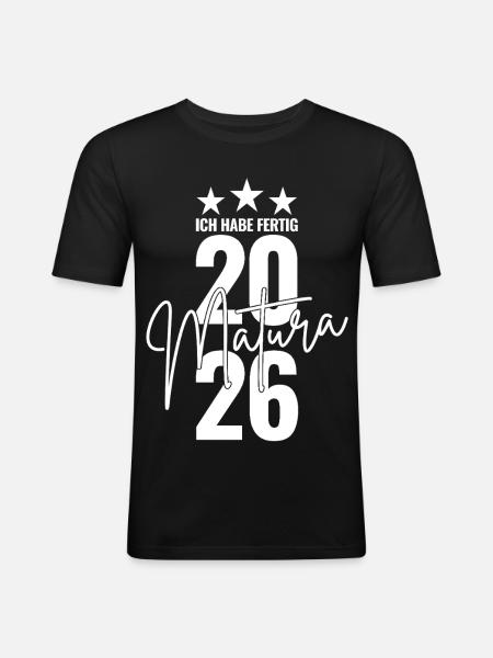 Matura 2026 I'm done - Men's Slim Fit T-Shirt - black