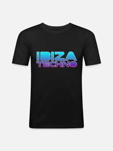 Ibiza Techno - Men's Slim Fit T-Shirt - black