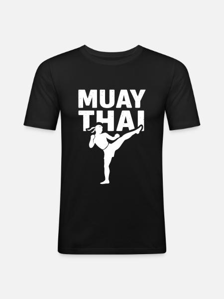 Muay Thai Fighter - Men's Slim Fit T-Shirt - black