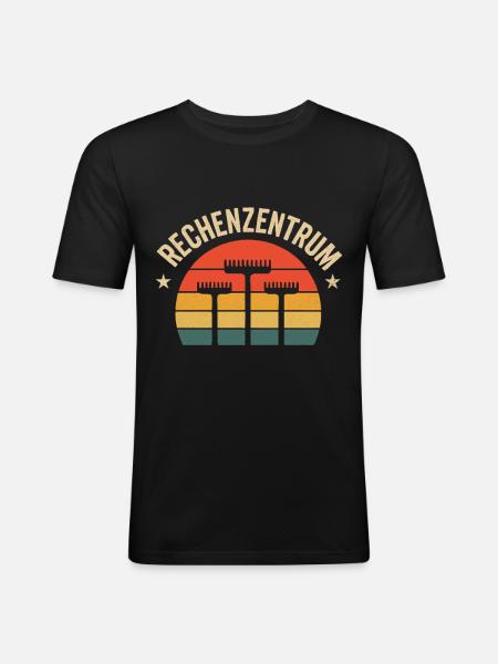 Data Center Retro Gardener Design - Men's Slim Fit T-Shirt - black