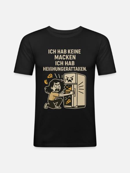 Cravings Fridge Saying Shirt - Men's Slim Fit T-Shirt - black