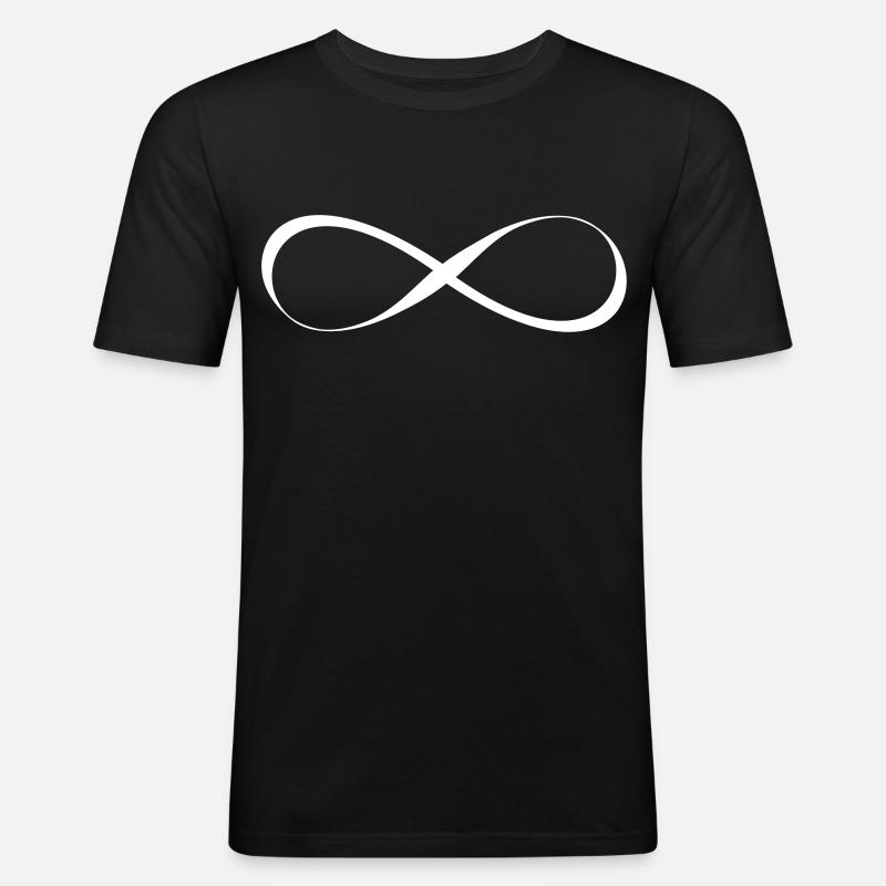 Infinity symbol infinity calligraphy - Men's Slim Fit T-Shirt - black