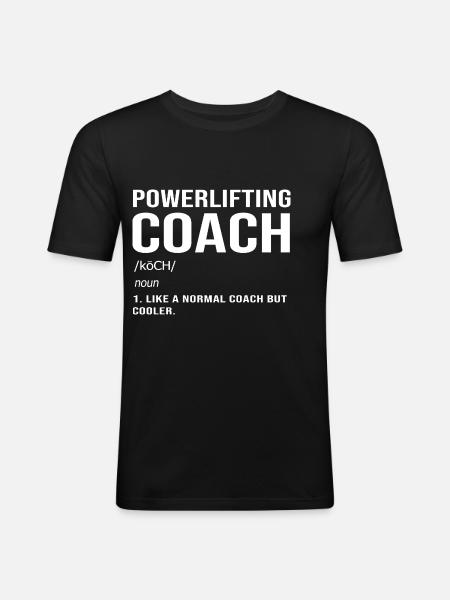 Deadlift Gym Fitness Workout Dumbbell Bodybuilder - Men's Slim Fit T-Shirt - black