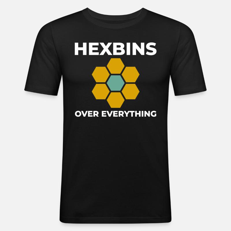 Hexbins Datenvisualisierung GIS Mapping Räumlich - Männer Slim Fit T-Shirt - Schwarz