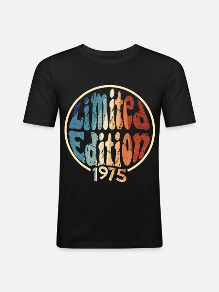 Édition limitée 1975 Groovy Gift - T-shirt près du corps Homme - noir