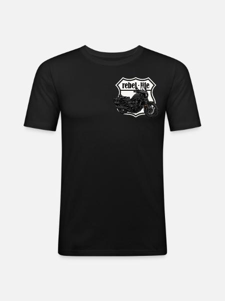 Chopper // Custom // Motorcycle - Men's Slim Fit T-Shirt - black
