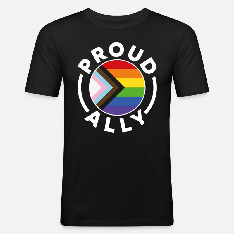 Stolzer Verbündeter - Männer Slim Fit T-Shirt - Schwarz