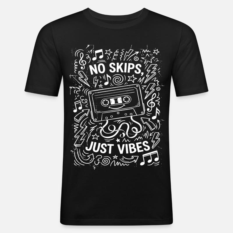 Nur Gute Stimmung - Männer Slim Fit T-Shirt - Schwarz