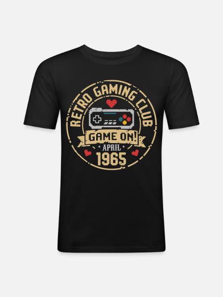 April 1965 Anniversary April 1965 Retro - Men's Slim Fit T-Shirt - black