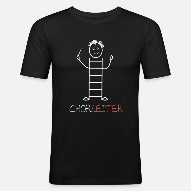 Chorleiter - Männer Slim Fit T-Shirt - Schwarz