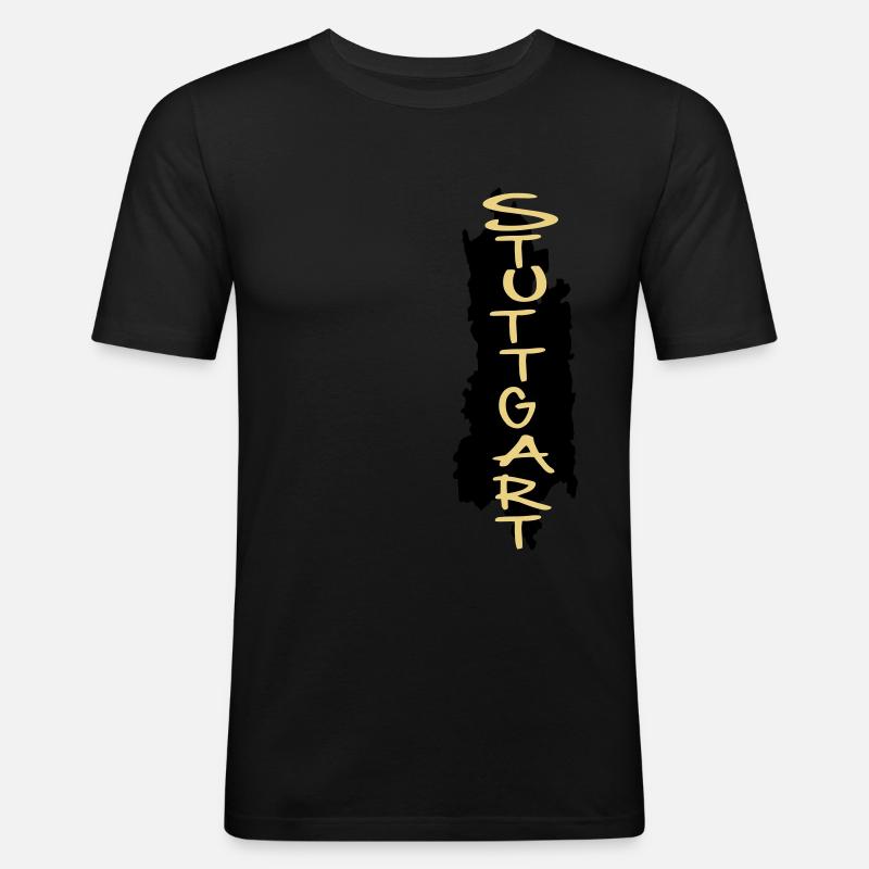 stuttgart - Männer Slim Fit T-Shirt - undefined