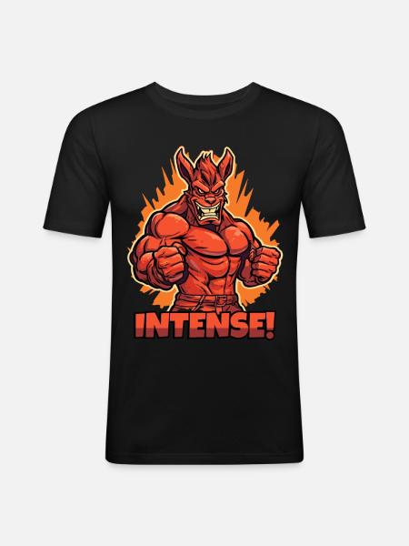 Muscular Beast: Intense - Men's Slim Fit T-Shirt - black