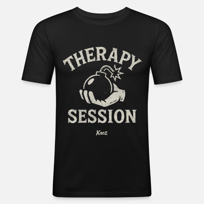 Hand holding therapy session bombshell - Men's Slim Fit T-Shirt - black