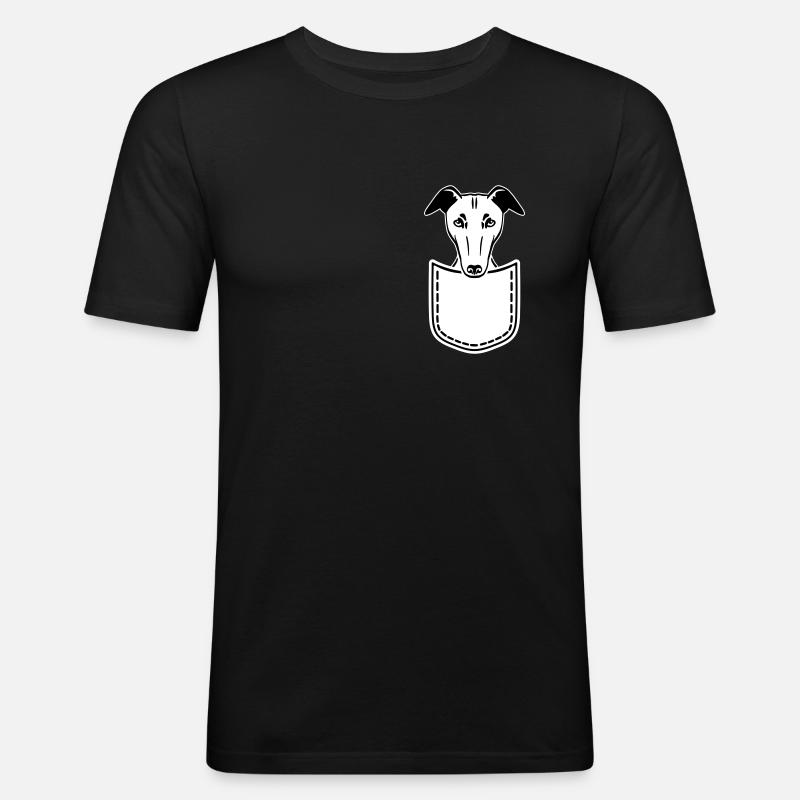 Whippet - Männer Slim Fit T-Shirt - Schwarz