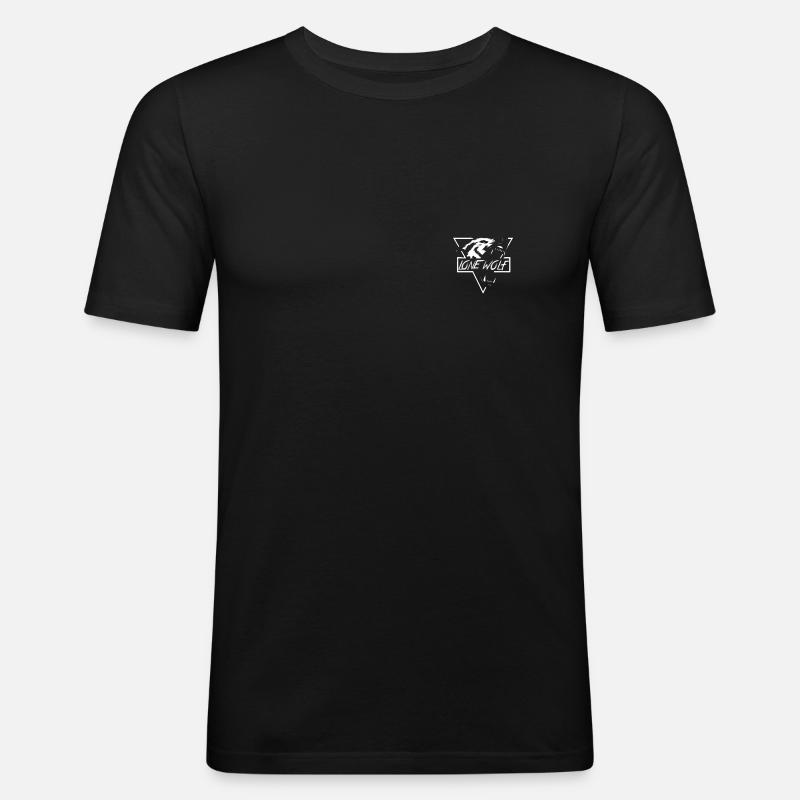 LONE WOLF - T-shirt près du corps Homme - noir
