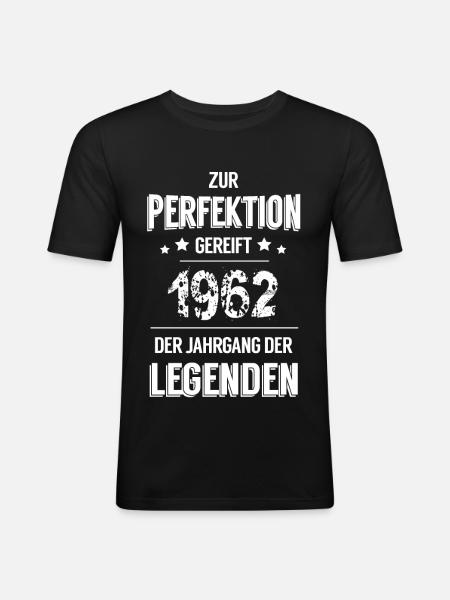 Legenden 1962 - Männer Slim Fit T-Shirt - Schwarz