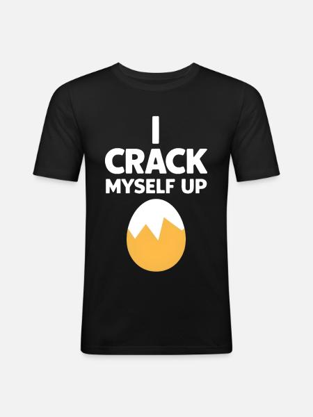 I Crack Myself Up - Men's Slim Fit T-Shirt - black