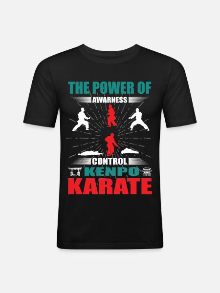 Kenpo Karate Zanshin Design - Men's Slim Fit T-Shirt - black