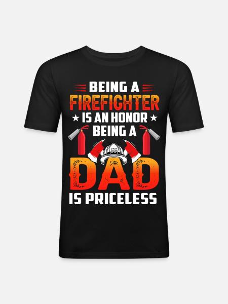 Fire Brigade Dad - Men's Slim Fit T-Shirt - black