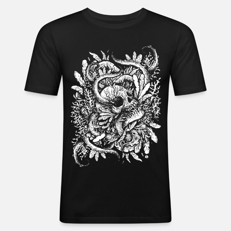 Der Ertrunkene Schädel - Männer Slim Fit T-Shirt - Schwarz