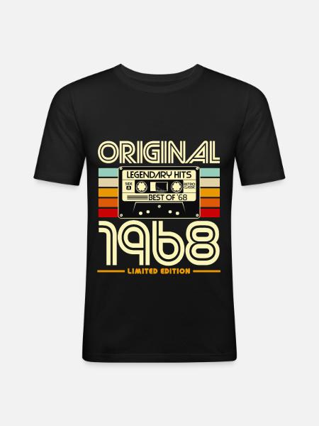 Original 1968 Limited Edition - Men's Slim Fit T-Shirt - black