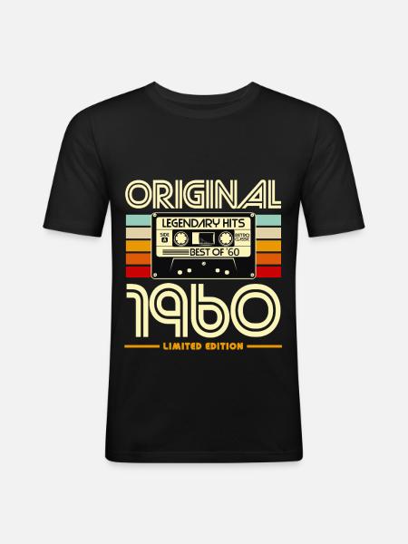 Original 1960 Limited Edition - Men's Slim Fit T-Shirt - black