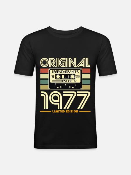 Original 1977 Limited Edition - Men's Slim Fit T-Shirt - black