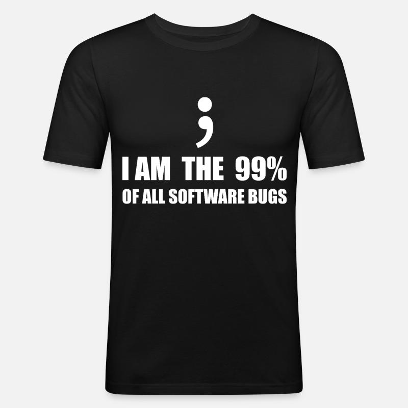 Computer Scientist Programmer - Men's Slim Fit T-Shirt - black