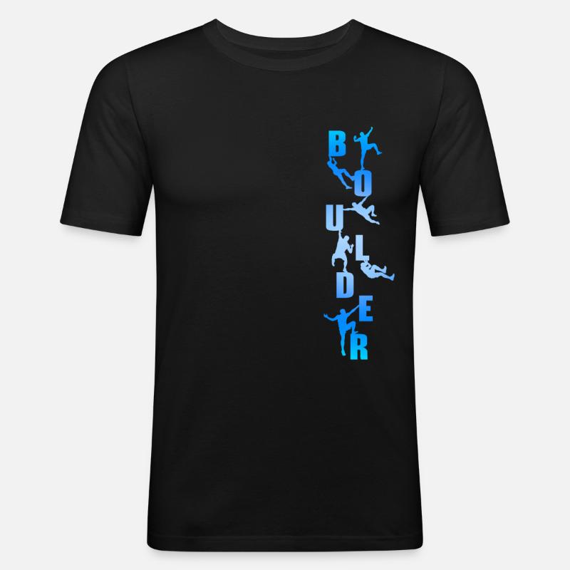 boulder - Männer Slim Fit T-Shirt - Schwarz