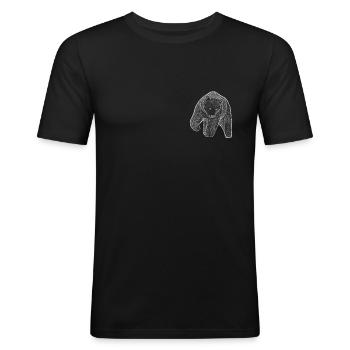 Ours - T-shirt près du corps Homme - noir - Devant - Nik (191cm)