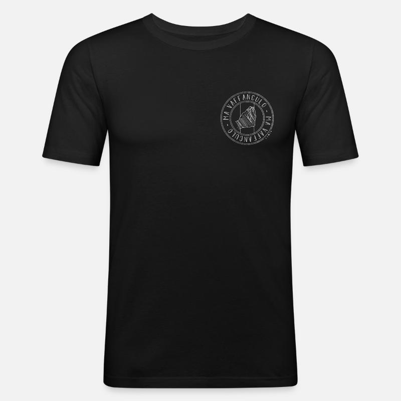 Ma vaffanculo (weiss) - Männer Slim Fit T-Shirt - Schwarz