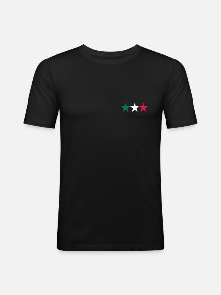 stern italien - Männer Slim Fit T-Shirt - Schwarz