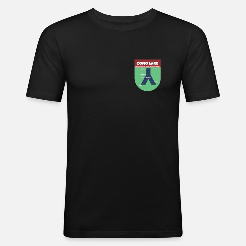 COMER SEE - Männer Slim Fit T-Shirt - Schwarz