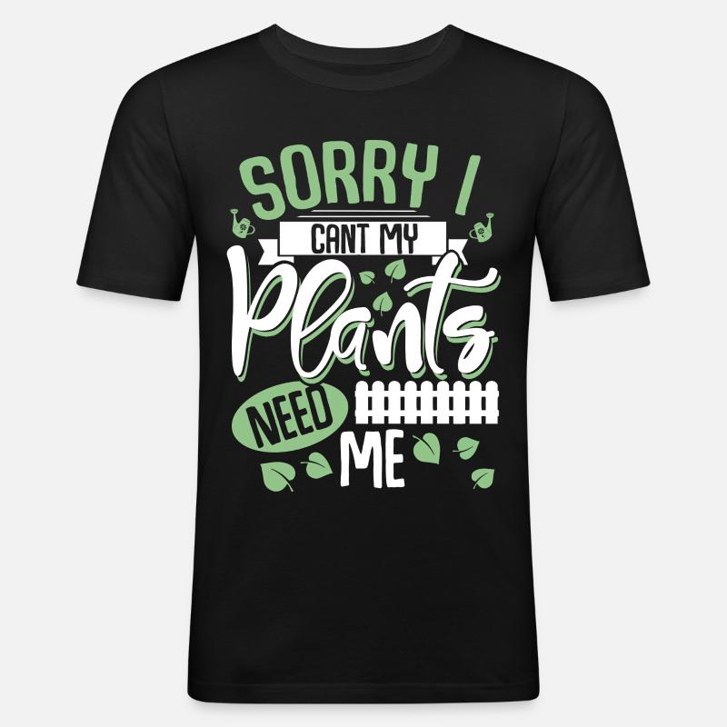 Garten Schrebergarten - Männer Slim Fit T-Shirt - Schwarz