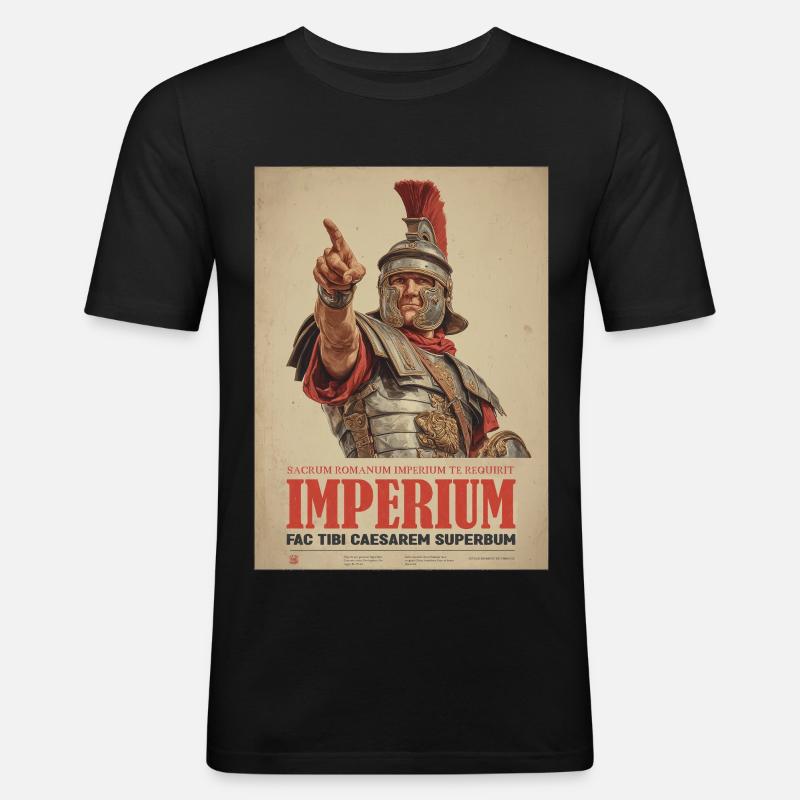 Römisches Imperium - Männer Slim Fit T-Shirt - Schwarz