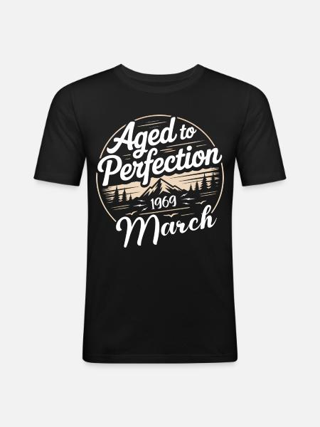 Birthday present march 1969 - Men's Slim Fit T-Shirt - black