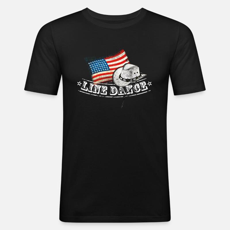 linedance - Männer Slim Fit T-Shirt - Schwarz